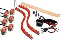 Street FX ElectroPods (1044657) Flex Pro Kit Chrome w/ Orange LED