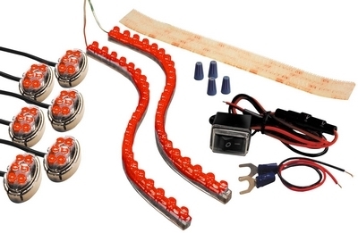Street FX ElectroPods (1044657) Flex Pro Kit Chrome w/ Orange LED