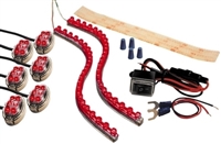 Street FX ElectroPods (1044653) Flex Pro Kit Chrome w/ Red LED