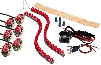 Street FX ElectroPods (1044653) Flex Pro Kit Chrome w/ Red LED