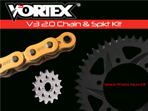 2000-2003 Suzuki GSXR750 Vortex Racing Chain & Sprocket Kit (CKG5246) - 520 - 16/42T - RX3 Gold Chain - G520RX3-110 + 3270-16 + 526AK-42