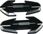 1999-2005 Yamaha R6 Anodized Black MiRRor Block Off Plates / Caps - Tattoo Design