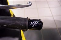 1998-2014 Yamaha R1 - 1.5" Black Anodized Flush Mount BAR ENDS - R1 Logo Engraved