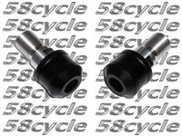 1999-2005 Yamaha R6 1" Black DELRIN Bar Ends with Adapters