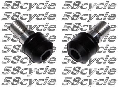 1997-2007 Yamaha YZF600R 1" Black DELRIN Bar Ends with Adapters