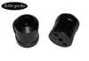 2000-2008 Suzuki GSXR750 Black DELRIN 1-1/2" Flush Mount Bar Ends - Drilled