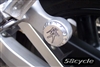 1999-2020 Suzuki GSX-R Hayabusa Custom Exhaust Bracket Block Off Cap with Engraved Logo - Revolver