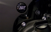 2006-2011 Kawasaki ZX14 Limited Edition Center Frame Caps with Engraved Logo