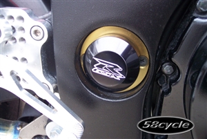 2004-2005 Suzuki GSXR750 Limited Edition Frame Caps with Engraved Logo