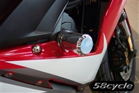 2003-2005 Yamaha R6 Polished Frame Sliders with End Caps