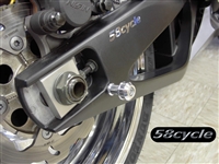 Polished Billet Aluminum Swingarm Sliders / Spools Yamaha R1 R6