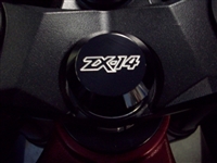 2006-2011 Kawasaki ZX14 Black Limited Edition Triple Tree Cap with Engraved ZX14 Logo - Black