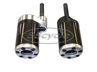 2001-2003 Suzuki GSXR600 Carbon Fiber Inlay Frame Sliders - NO Cut