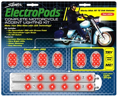 Street FX Electropods Kit - Chrome with LED (Yellow, Red, or White)