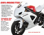 2006-2007 Suzuki GSXR600 Hotbodies Complete Race Bodywork Kit - Fiberglass