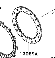 2013-2023 Kawasaki ZX6R OEM Clutch Double Steel Plate (13089-0024)