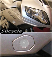 2004-2005 Suzuki GSXR750 Gregg's Customs Flush Mount Front LED Signal Lights - Amber Lens - BLOWOUT
