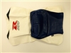 2003 Suzuki GSXR600 White, Blue, and Grey Vinyl Seat Covers with 5.5" Red and Silver R-600 Logo