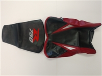 2006 Suzuki GSXR750 Black and Red Vinyl Seat Covers with R750 Logo