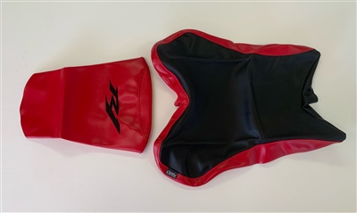 (Color: 2004 Red) 2004-2006 Yamaha R1 Seat Covers with Logo