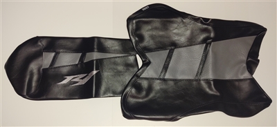 (Color: 2005 Black/Grey) 2004-2006 Yamaha R1 Seat Covers with Black R1 Logo