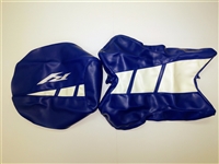 (Color: 2005 Blue/White) 2004-2006 Yamaha R1 Seat Covers with Silver R1 Logo