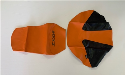 (Color: 2004 Orange/Black) 2004-2005 Kawasaki ZX10R Seat Covers with Logo