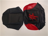 (Color: 2004 Red/Black) 1999-2007 Suzuki GSX 1300R Hayabusa Seat Covers with Logo