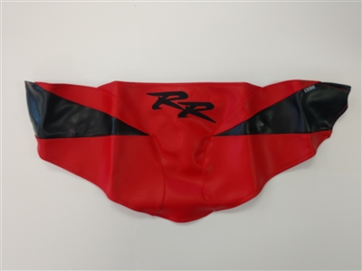 (Color: 03-05 Red/Black) 2003-2006 Honda CBR600RR Tank Bra | Cover | Wrap with 6" Black RR Logo