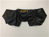 2003 Kawasaki ZX6R 636 Black Vinyl Protective Tank Bra/Cover/Wrap with 5.5x1.5" Gold ZX6R Logo