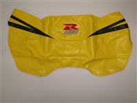 2004 Suzuki GSXR600 Yellow Vinyl Protective Tank Bra/Cover/Wrap with Logo