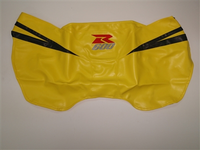 2004 Suzuki GSXR600 Yellow Vinyl Protective Tank Bra/Cover/Wrap with Logo