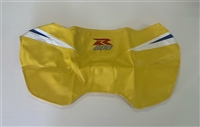 2005 Suzuki GSXR600 Yellow / White / Blue Vinyl Protective Tank Bra/Cover/Wrap with R600 Logo