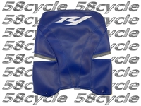 (Color: 2004 Blue/White/Grey) 2004-2006 Yamaha R1 Tank Bra | Cover | Wrap with Logo