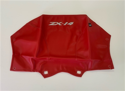 (Color: 2006 Red) 2006-2011 Kawasaki ZX14 Tank Bra | Cover | Wrap with ZX14 Logo