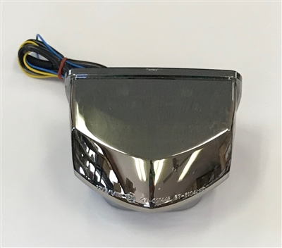 2007-2012 Honda CBR600RR LightWorks Chrome-Coated Tail Light with Integrated Signals