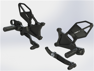 2006-2023 Yamaha R6 Vortex (V3 Version) RearSets - Black (RS634K)