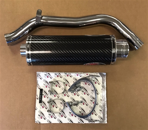 2007-2008 Honda CBR600RR Scorpion Exhaust Slip-on System with Oval Canister - Carbon Fiber