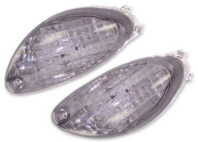 2008-2020 Suzuki GSX-R Hayabusa Clear Alternatives Rear Turn Signals - Lens Kit - LED - Clear (RTS-128-L)