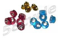 10mm Anodized Aluminum Sprocket Nuts 6-pack