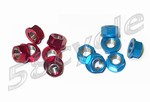 12mm Anodized Aluminum Sprocket Nuts 6-pack