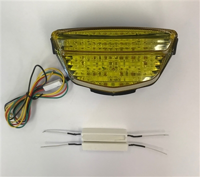 Clear Alternatives 2008-2016 Honda CBR1000RR Tail Light with Integrated Signals - YELLOW (CTL-0115-IT-Y)