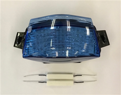 2006-2008 Kawasaki Ninja 650R Clear Alternatives Blue Tail Light with Integrated Signals (CTL-0098-IT-B)