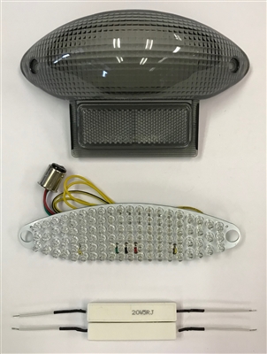 Clear Alternatives 2003-2006 Suzuki GSX 750F / GSX 600F Katana LED Smoke Tail Light Lens and LED Board with Integrated Signals - Original (CTL-0018-IT-S)