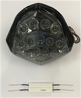Clear Alternatives 2003-2004 Suzuki GSXR1000 Smoke LED Rear Brake Tail Light with Integrated Signals (CTL-0050-IT-S)