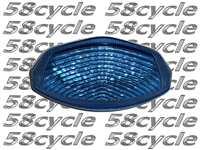 2007-2008 Suzuki GSXR1000 / 2015-2016 GSXS750 Clear Alternatives Tail Light with Integrated Signals - Blue Lens (CTL-0111-IT-B)