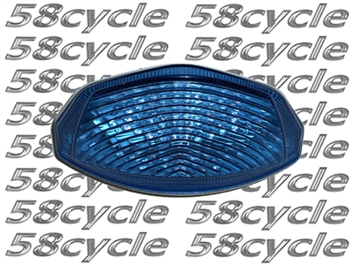 Clear Alternatives 2007-2008 Suzuki GSXR1000 / 2015-2016 GSXS750 BLUE Tail Light with Integrated Signals - Sequential (CTL-0111-QB)