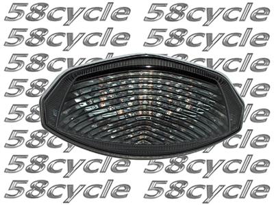 2007-2008 Suzuki GSXR1000 / 2015-2016 GSXS750 Clear Alternatives Tail Light with Integrated Signals - Smoke Lens (CTL-0111-IT-S)