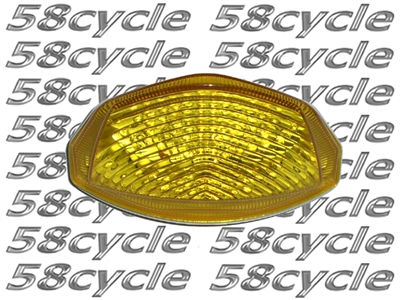2007-2008 Suzuki GSXR1000 / 2015-2016 GSXS750 Clear Alternatives Tail Light with Integrated Signals - Yellow Lens (CTL-0111-IT-Y)