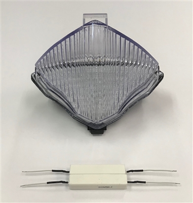 Clear Alternatives 2004-2006 Yamaha R1 Clear LED Rear Brake Tail Light with Integrated Signals (CTL-0071-IT)
